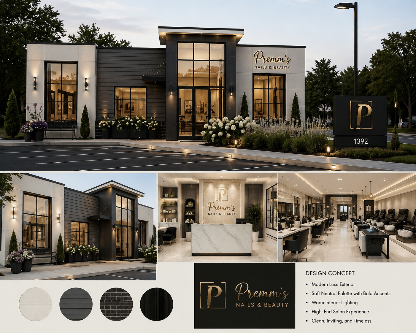 Premm’s Nail & Beauty salon design board